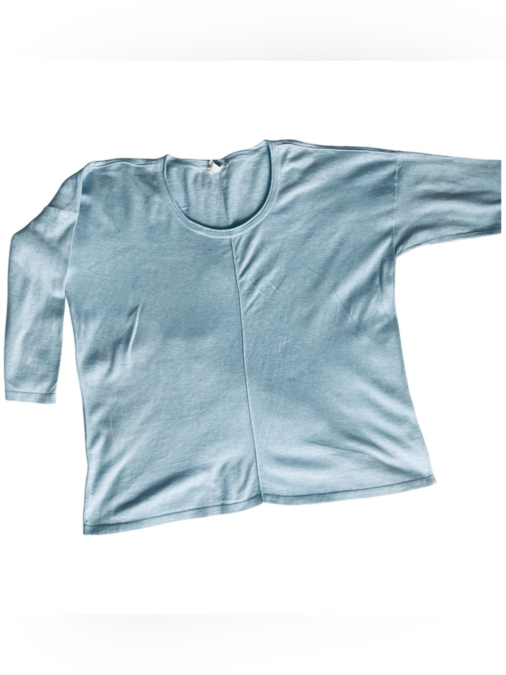 Eileen Fisher Cotton Cashmere
Box-Top Knit Sweater - Pastel Light blue L